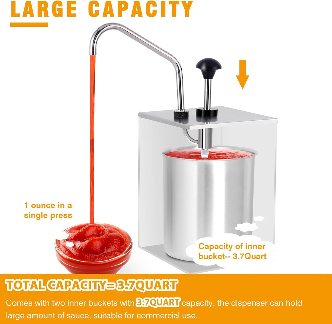 Stainless Steel Ketchup Dispenser Utensils for Convenient Sauce Serving (MOQ 10 Sets)