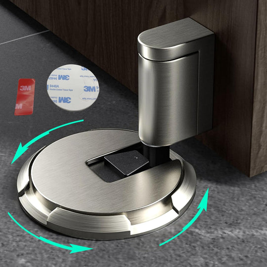 Mechanical Floor Door Stop, Push-Lock Adjustable Holder