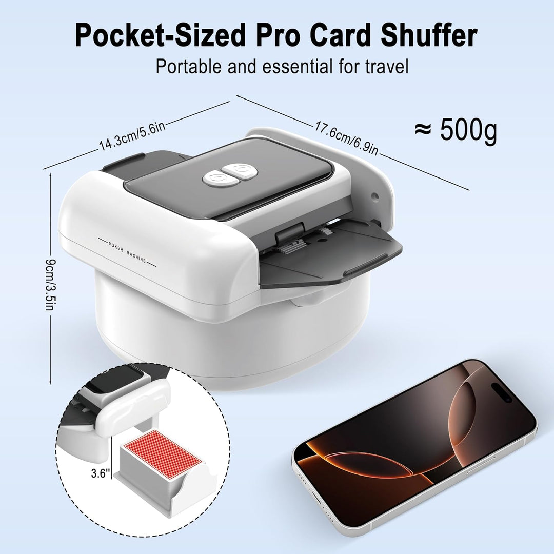 Automatic One Press AUTO & Manual Mode Card Shuffler Machine with 2 Decks (MOQ 10 Sets)