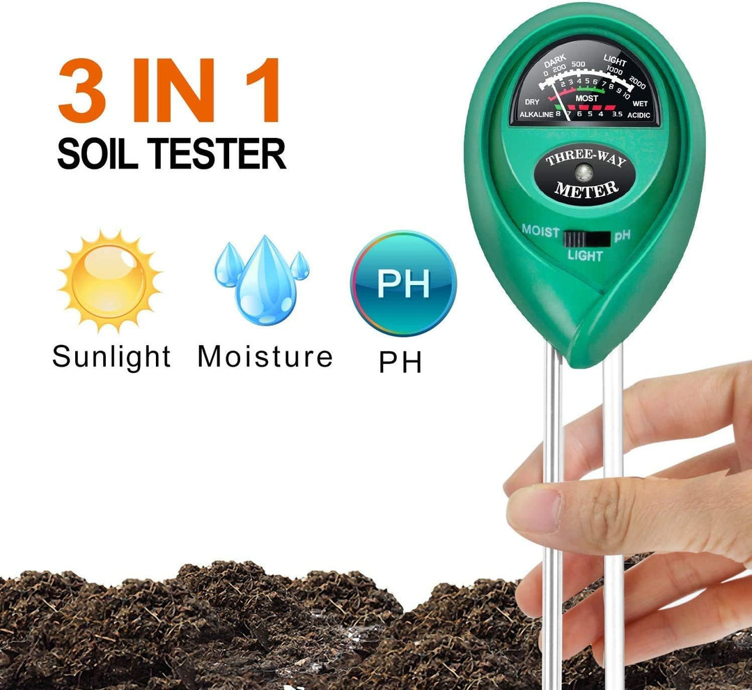 Soil Moisture Meter, Upgraded Stainless Steel Probe Soil pH