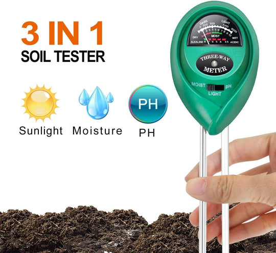 Soil Moisture Meter, Upgraded Stainless Steel Probe Soil pH