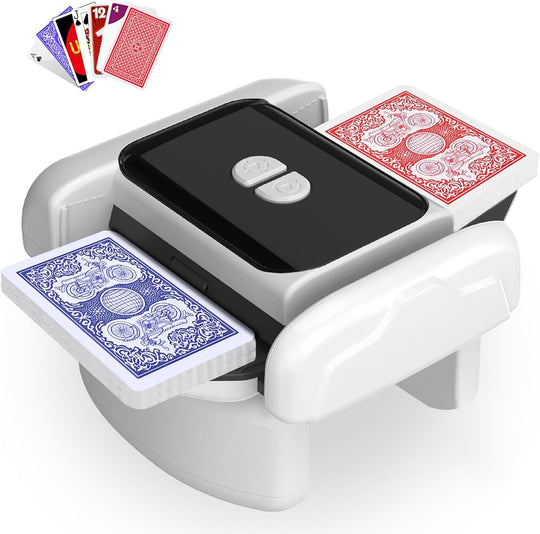 Automatic One Press AUTO & Manual Mode Card Shuffler Machine with 2 Decks (MOQ 10 Sets)