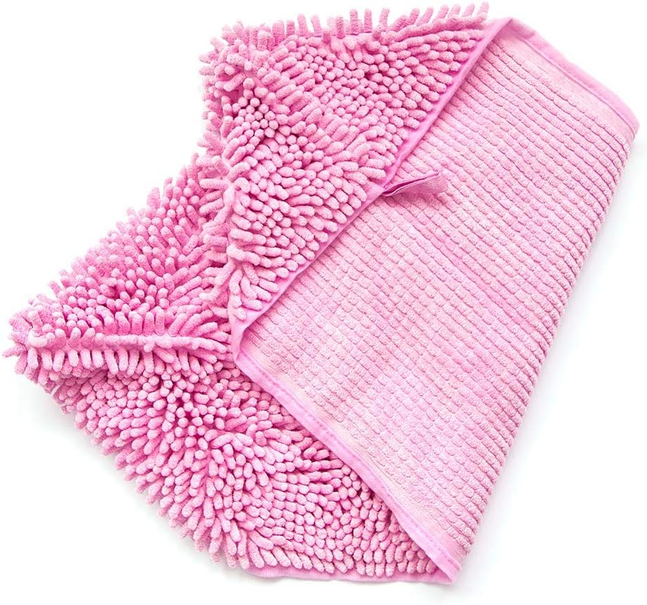 Quick-Drying Chenille Pet Cleaning Towel Eco-Friendly Foldable Dog Bath Glove Absorbent Pet Towel (MOQ 10 Sets)
