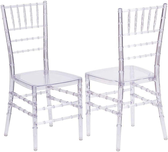 Elegance Ice Crystal Chair Party Event Wedding Chairs Acrylic Ghost Chairs Flash Elegance Stacking Chiavari(10 Pack)