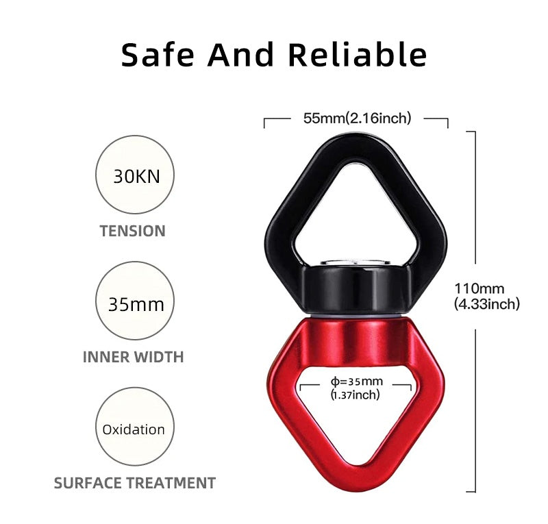 Aviation Aluminum Alloy Swivel Swing Device Safety Carabiner (10 Pack)