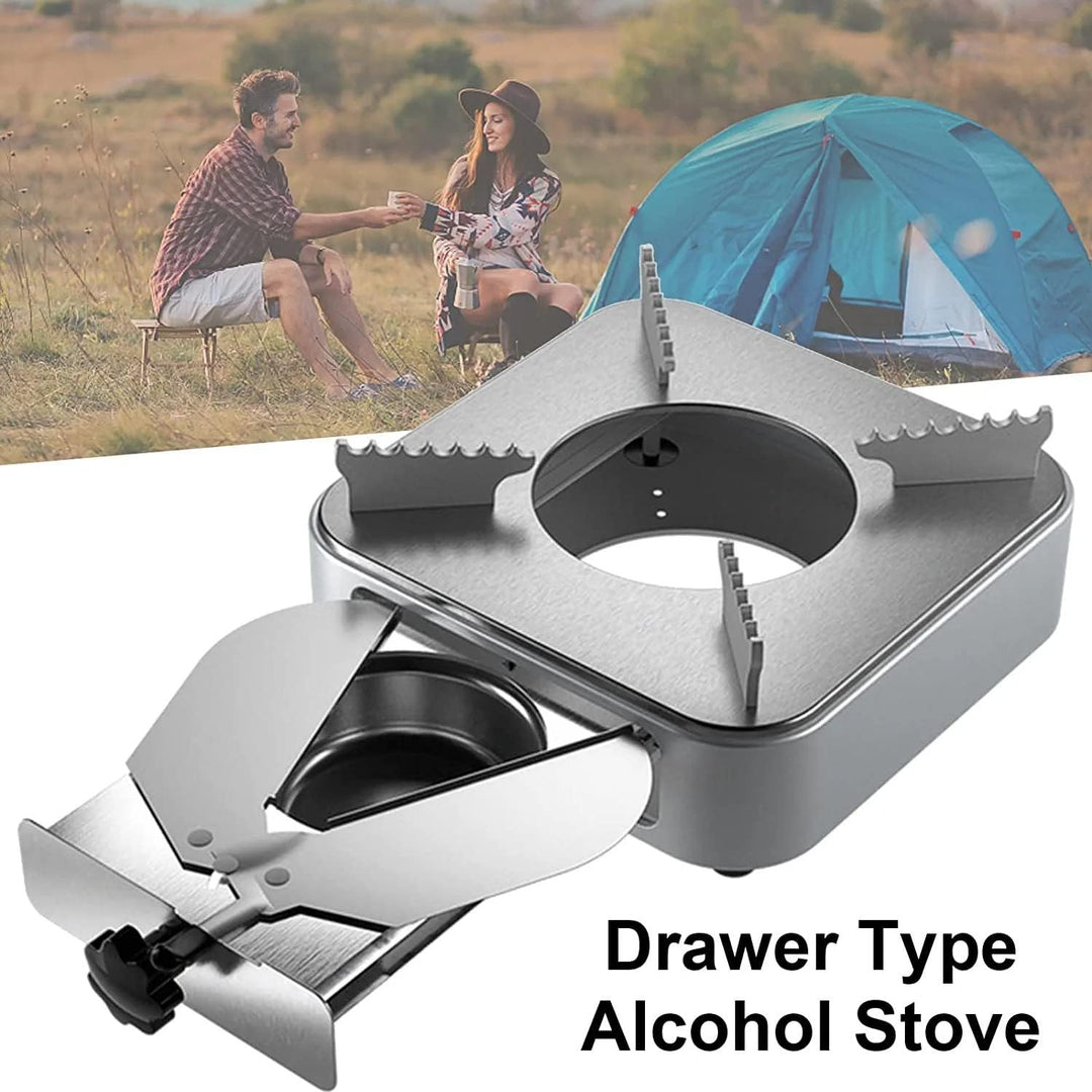 Stainless Steel Camping Solid Liquid Alcohol Stove Spirit Burner Stove Outdoor Hiking Alcohol Stove Cooker Tool(10 Pack)