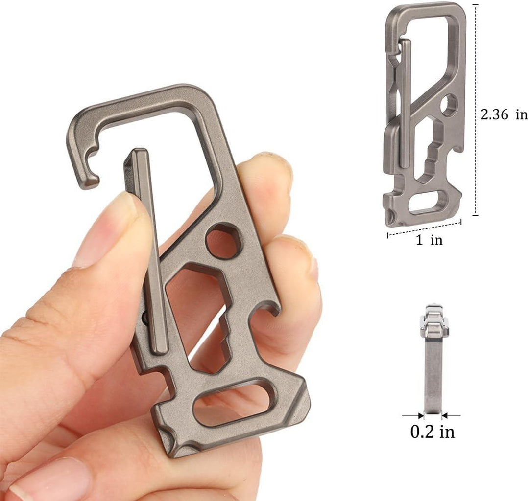 Heavy duty keychain Titanium carabiner clips Multifunctional keychain