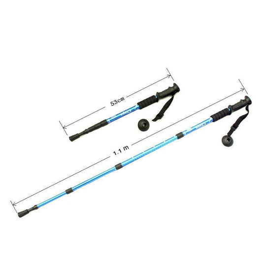 High Density Aluminum Alloy Retractable Trekking walking Pole(Bulk 3 Sets)