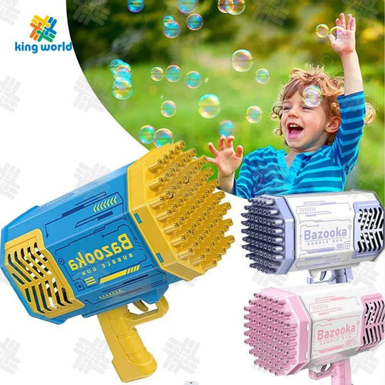 Bubble Machine Gun Mini Bubble Gun for Toddlers, Bubble Maker Blower Toys with Lights,4000+ Bubbles Per Minute for Boys Girls Toddlers Outdoor Indoor Birthday Wedding Party(Bulk 3 Sets)