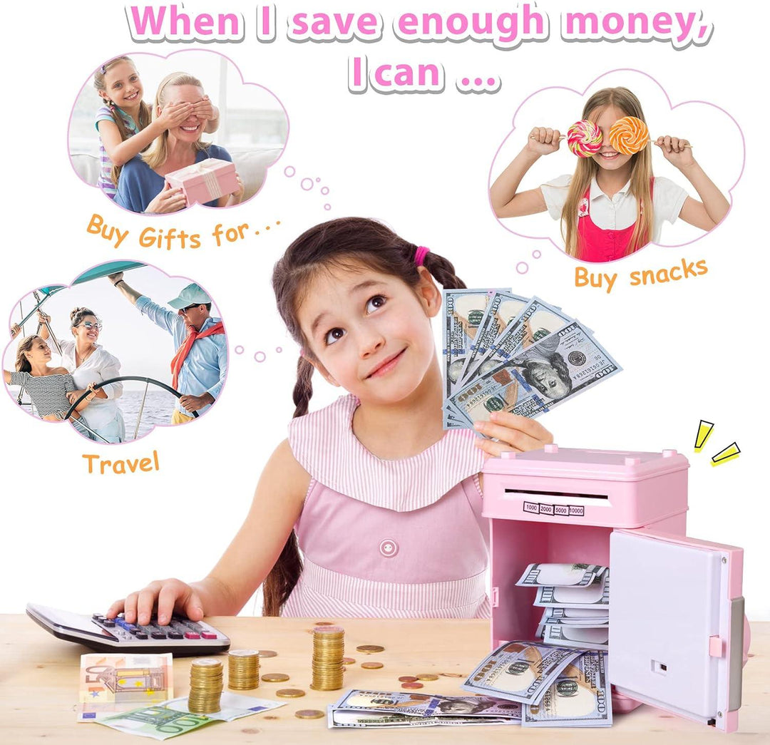 Best Gift Piggy Bank Electronic Mini ATM for Kids(Bulk 3 Sets)