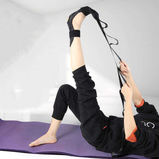 Yoga Stretch Strap Improves Strength and Relief to Heel Spurs, Calf, Thigh and Hip(Bulk 3 Sets)