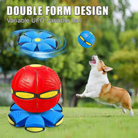 Flying Saucer Ball, Pet Toy, Outdoor Flying Saucer Ball for Dogs, Magic UFO Ball, Deformation Rebound Ball Stomp Ball(Bulk 3 Sets)