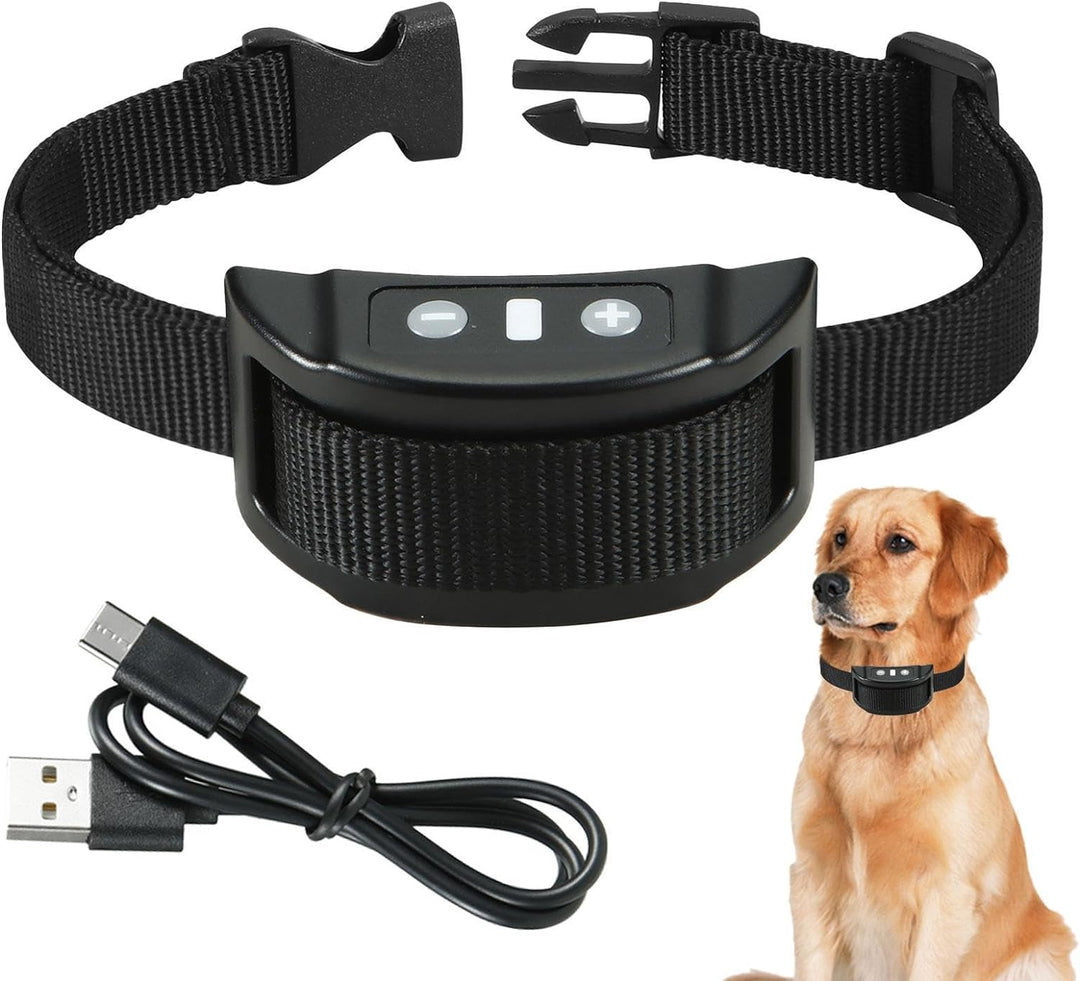 Bark Collar Rechargeable Anti Barking Dog Training Collar, Adjustable Shock Collar for Dogs,Waterproof Dog Control Collar, Dog Behavior Correction Collar for Puppies and Small, Medium and Large Dogs