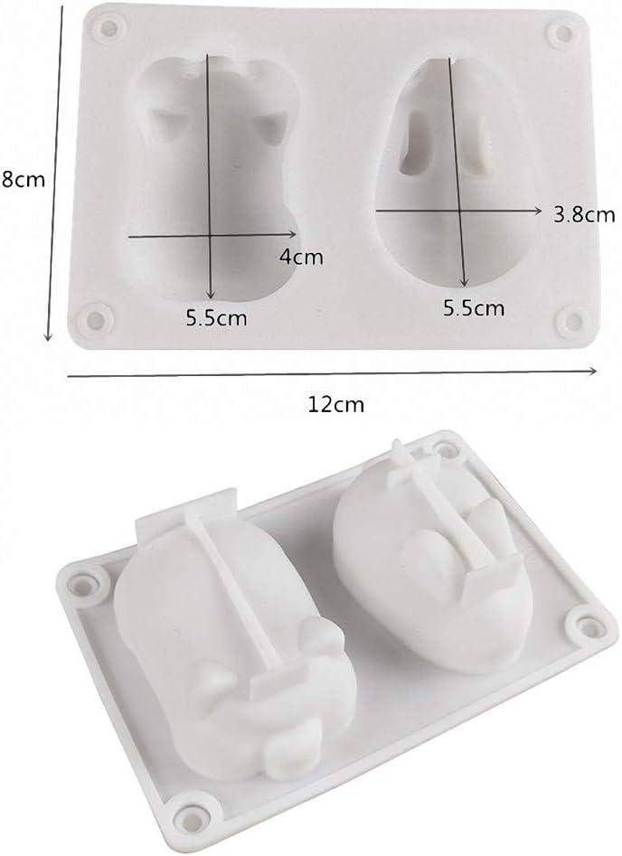 Silicone Mousse Cake Mold Bunny Piggy Baking Tray Dessert Mold Pastry(2 Pcs)