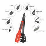 Professional high quality 8 in 1 multifunctional portable food grade silicone kitchen utensils cooking tool sets