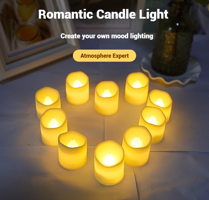 Premium Holiday floating candle lights Led Tea Candle Light Flameless Candle Lights (10 Pack)