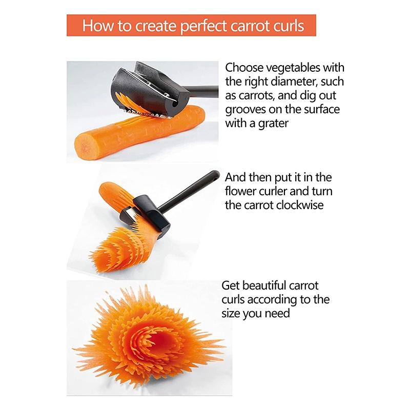 Multifunctional Carrot Curler Cucumber Sharpener Spiral Grater Kitchen Helper Peeler Slicer Vegetable Planer Grater(Bulk 3 Sets)