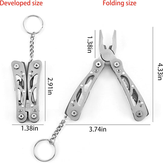 Multi-Purpose Knife Pliers Stainless Steel Folding Tool with Carbon Steel