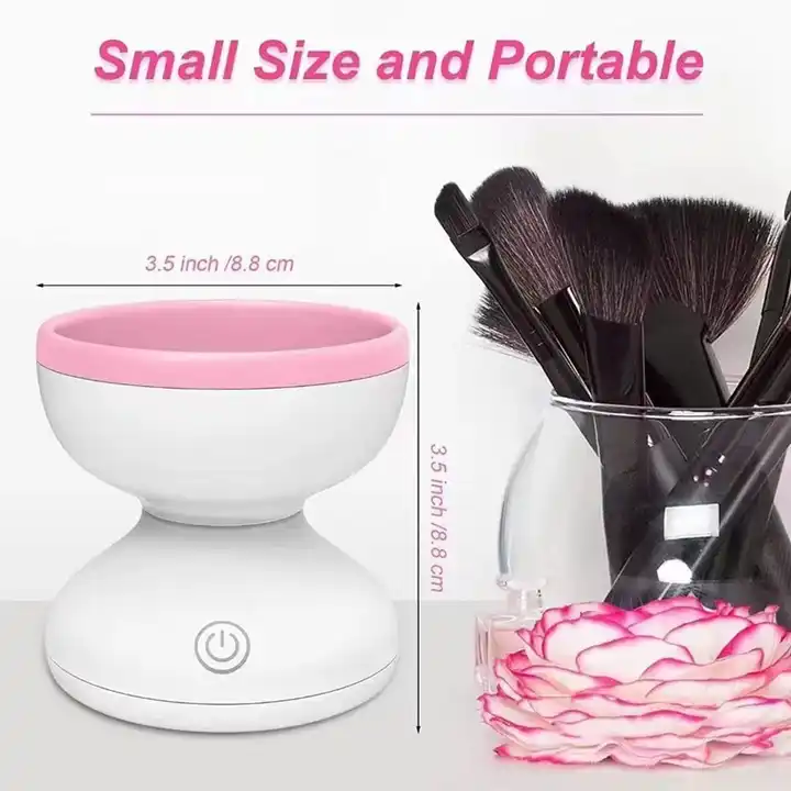 Electric Makeup Brush Cleaner Wash Makeup Brush Cleaner Machine Fit for All Size Brushes Automatic Spinner Machine, Painting Brush Cleaner