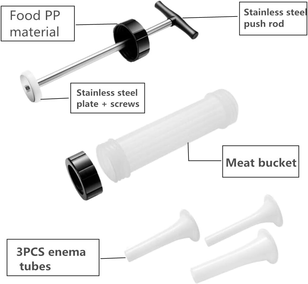 Meat Sausage Stuffer Filler Hand Operated Salami Maker(Bulk 3 Sets)