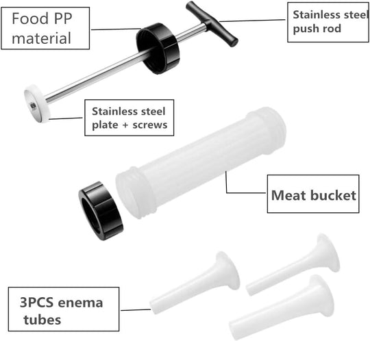 Meat Sausage Stuffer Filler Hand Operated Salami Maker(Bulk 3 Sets)