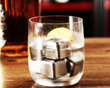 Stainless Steel Reusable Ice Cubes with Barman Tongs and Freezer Tray