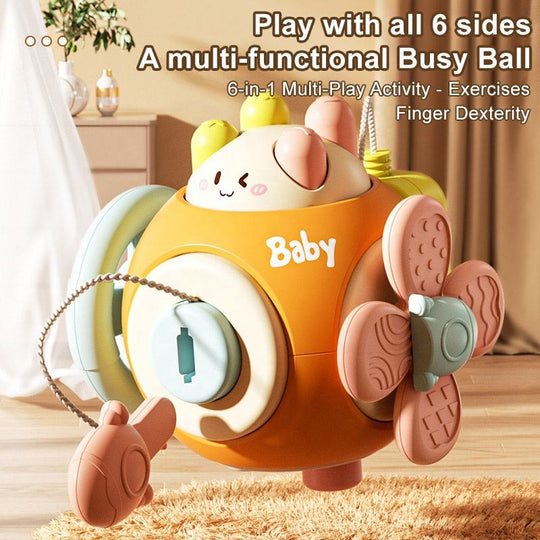 Baby Toy Busy Ball Hand Grasping Ball Educational Sensory Hexahedron Activity Cube