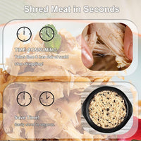 Perfect for Chicken Breast and Pulled Pork Tool Twist for safe Meat Shredder Including Tong and Anti Slip mat for full Food Shredder Set Dishwasher Safe Heat Resistant(10 Pack)