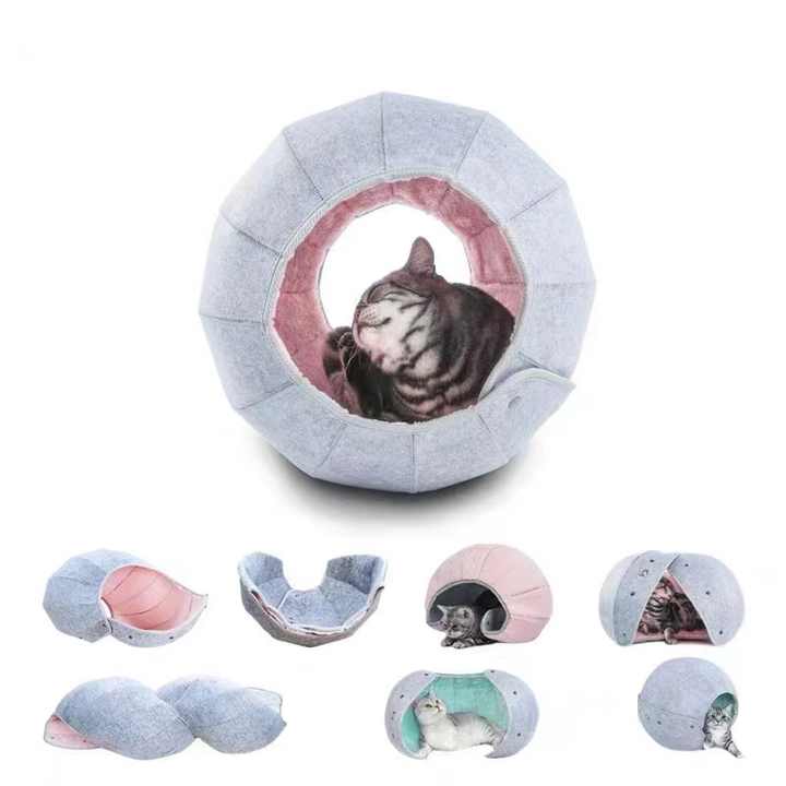 Cat tunnel foldable and durable household comfortable and scratch resistant nest for dog and cat