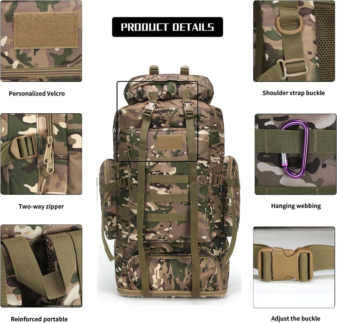 High Quality Outdoor Large-Capacity Equipment Camouflage Waterproof Professional Hiking Backpack