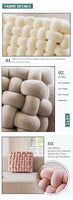 Luxury Home Decor Hand-weave Cushion Lamb Wool Knot Throw Pillow