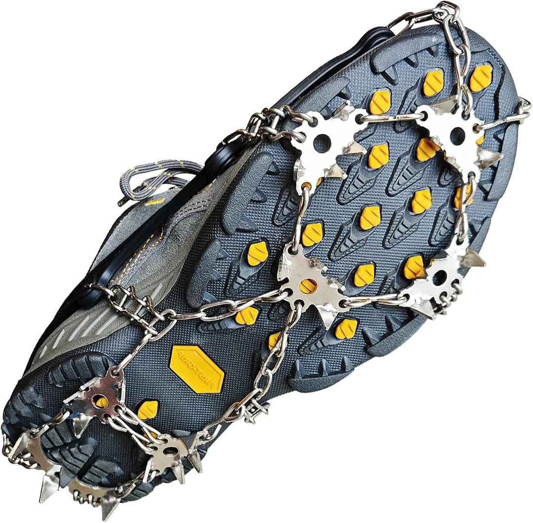Anti Slip Crampons Ice Cleats for Hiking Snow Boots Shoes 28 Spikes