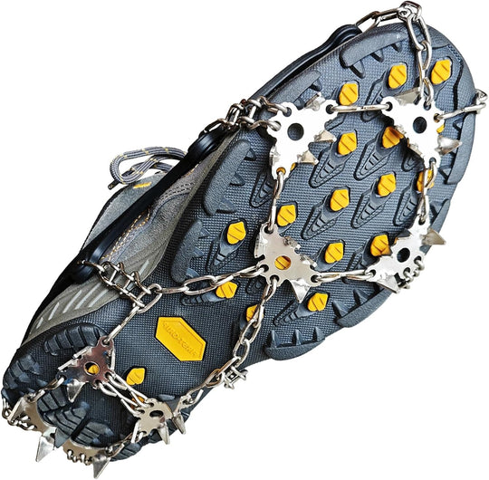 Anti Slip Crampons Ice Cleats for Hiking Snow Boots Shoes 28 Spikes