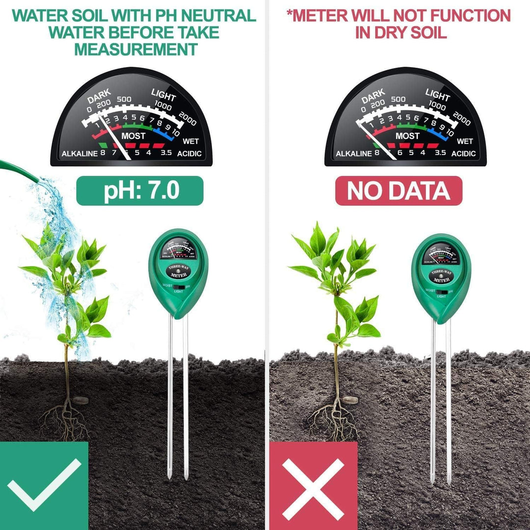 Soil Moisture Meter, Upgraded Stainless Steel Probe Soil pH