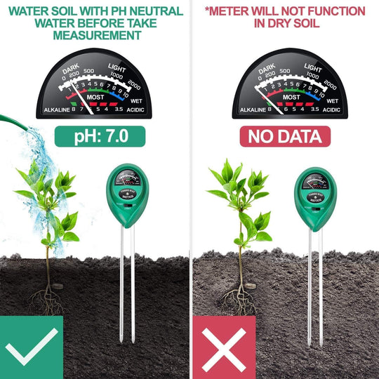 Soil Moisture Meter, Upgraded Stainless Steel Probe Soil pH