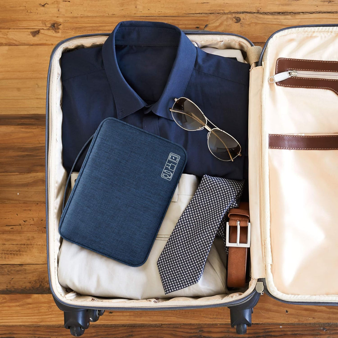 Cable Accessories Bag Waterproof Double Layer Electronics Organizer Portable Storage Case (MOQ 10 Sets)