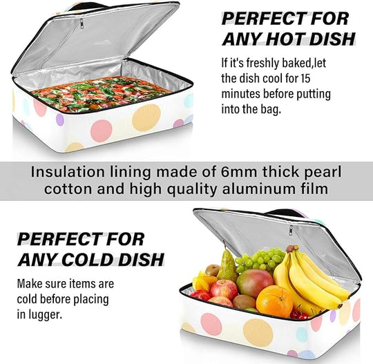 Casserole Carriers for Hot or Cold Food Reusable Casserole Dish Carrier Insulated Thermal Large Capacity