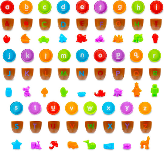 Alphabet Acorns Activity Set, Develops Letter Recognition, Educational Toys for Toddlers, Homeschool, Visual (MOQ 10 Sets)