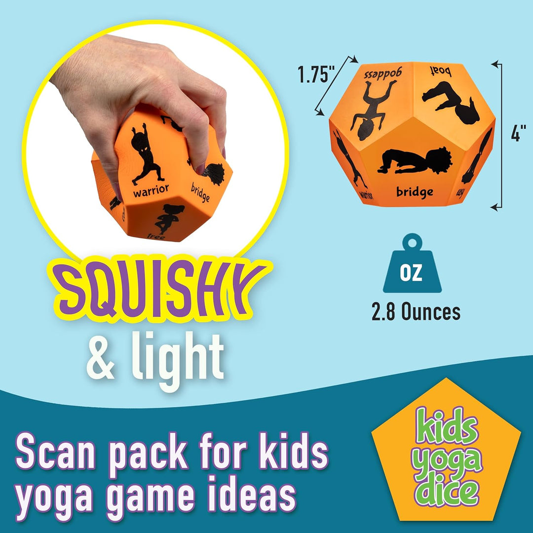 Exercise Dice for Kids,12-Sided Giant Foam Yoga Dice Games for Indoor and Outdoor