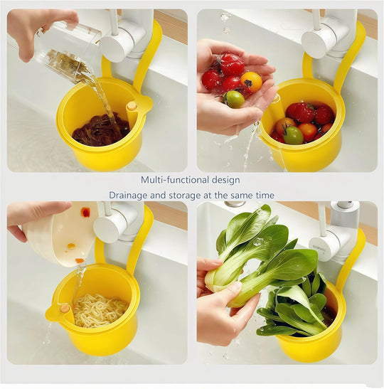 Sink Drain Basket Hanging Faucet Dishwashing
