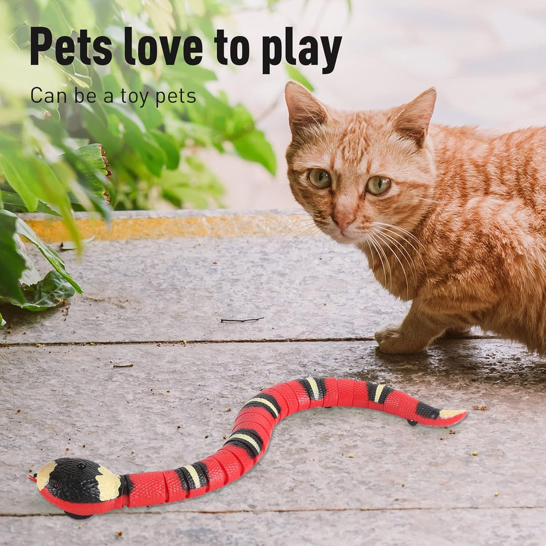 USB Rechargeable,Automatically Sense Obstacles and Escape,Electric Tricky Snake Cat Toys for Indoor Cats Dogs (MOQ 10 Sets)