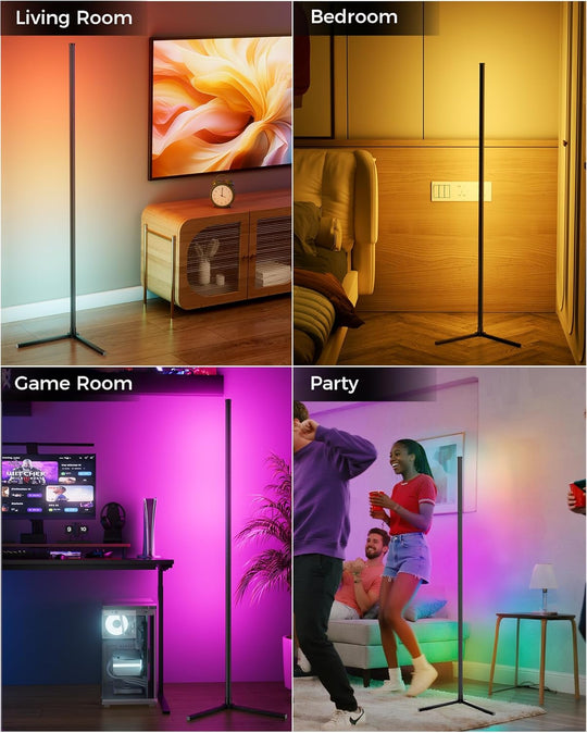 Dynamic Light Effects and Music Sync - App and Remote Control LED Lamp