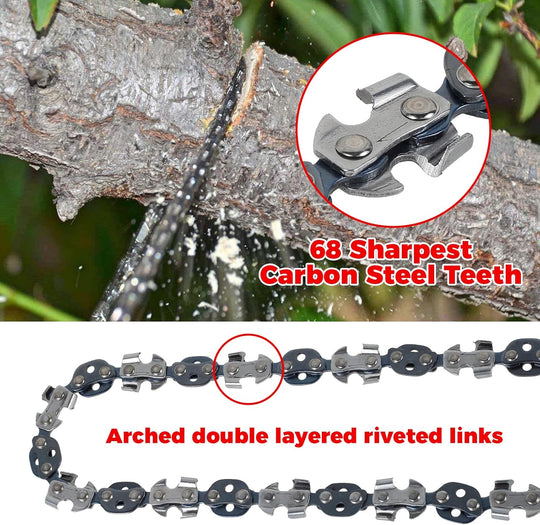 High Limb Hand Rope Saw Chain Saw, Folding Pocket Chainsaw for Wood-Cutting, Camping and Field Survival Gear