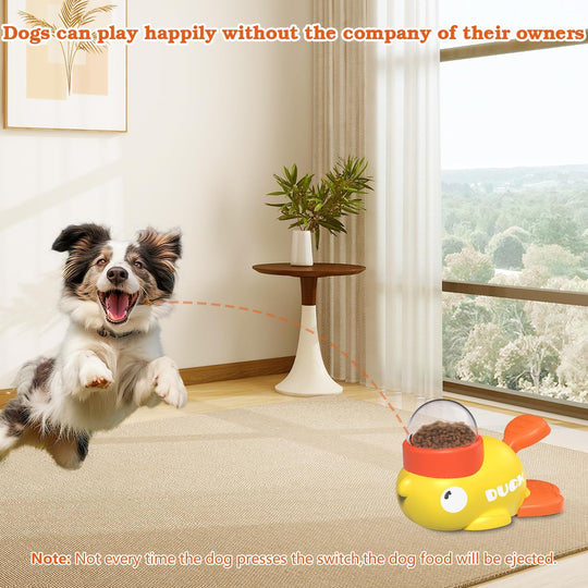 Durable Duck-Shaped Dog Slow Feeder Puzzle Toy