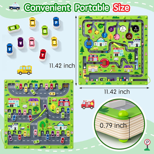 Magnet Alphabet Counting Double Sided Board Wood Puzzle (MOQ 10 Sets)