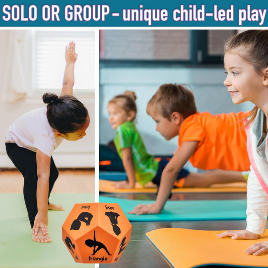 Exercise Dice for Kids,12-Sided Giant Foam Yoga Dice Games for Indoor and Outdoor