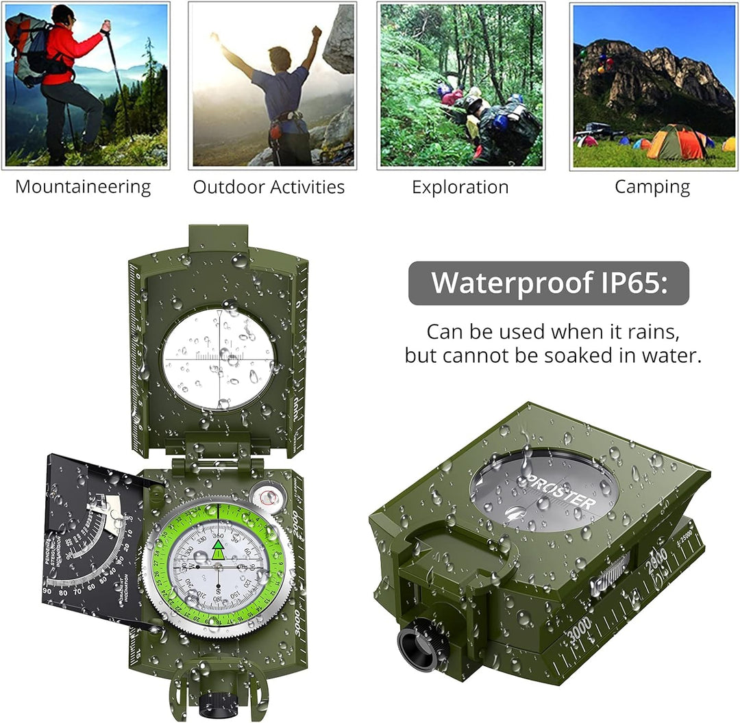 Waterproof Multipurpose Survival Camping Hiking Compass Geological Digital Compass Camping Equipment