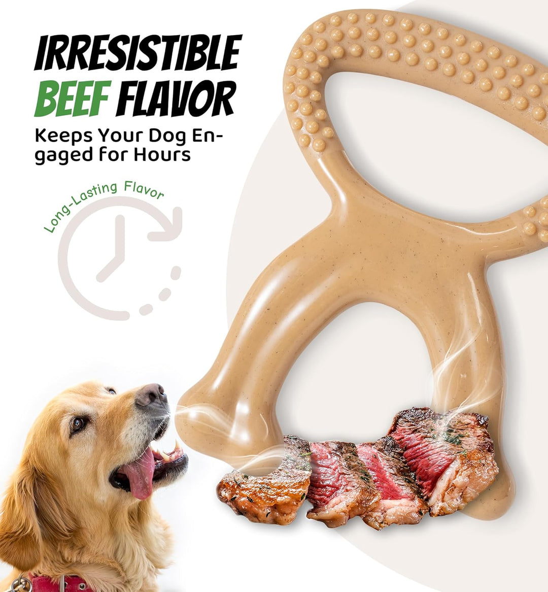 Aggressive Chewers, Indestructible Nylon Bone Dental Care Teeth Cleaning Chew Toy