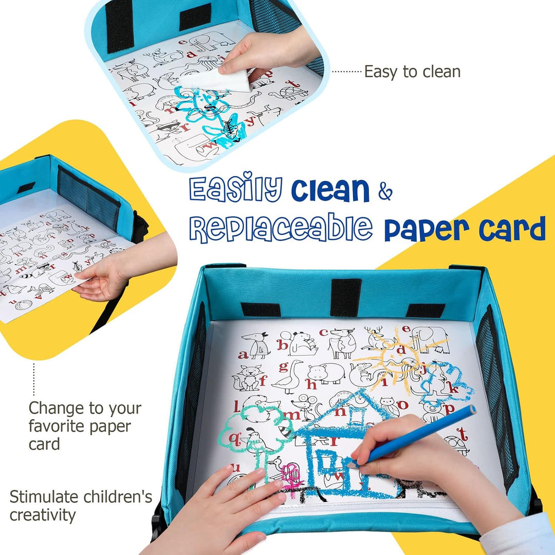 Car Seat Organizer Kids Travel Tray for Kids Toddlers Activities