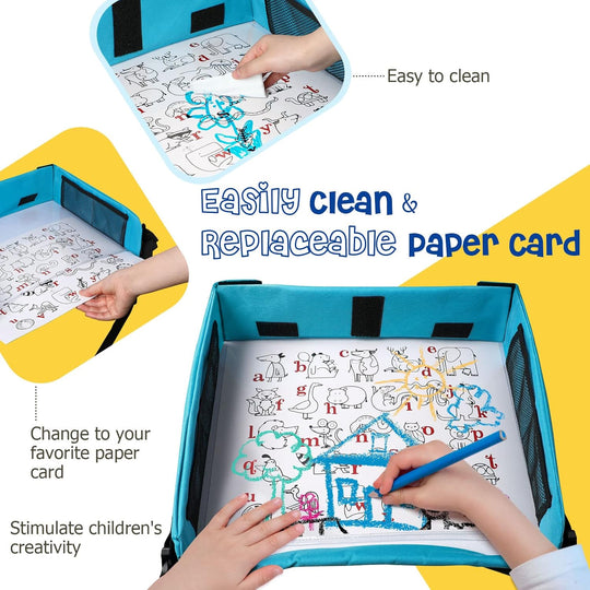 Car Seat Organizer Kids Travel Tray for Kids Toddlers Activities